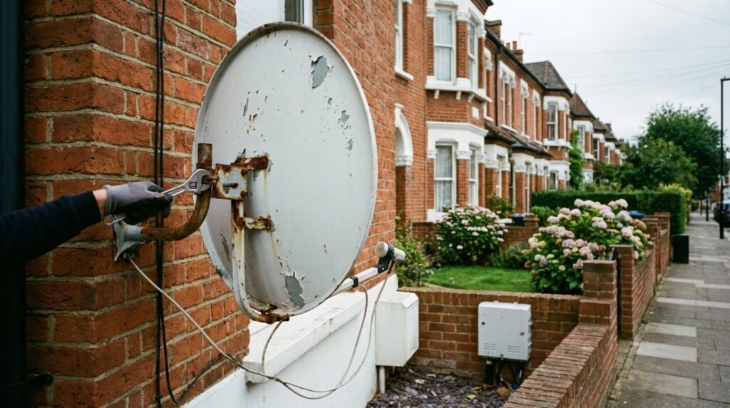 British households dismantling satellite dishes for IPTV United Kingdom services