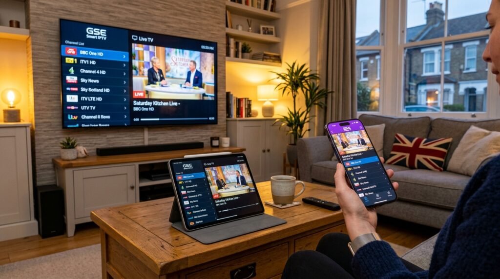 GSE Smart IPTV app on iPhone and Firestick UK