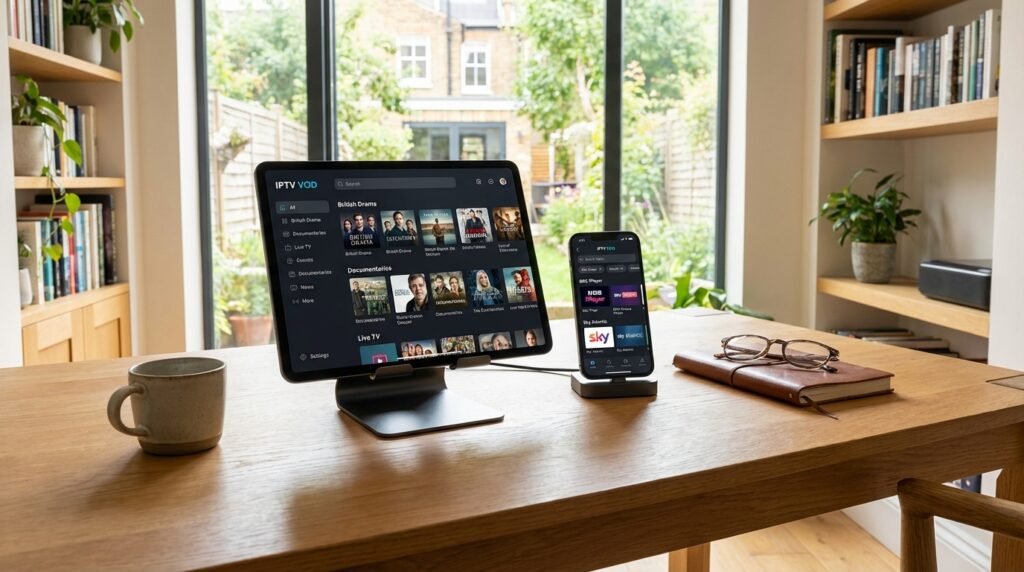 Smart content management and intelligent search features of an iptv app