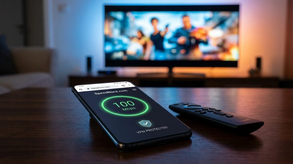 Verifying internet speed on SpeedNord and using a VPN for a buffer-free IPTV free trial experience