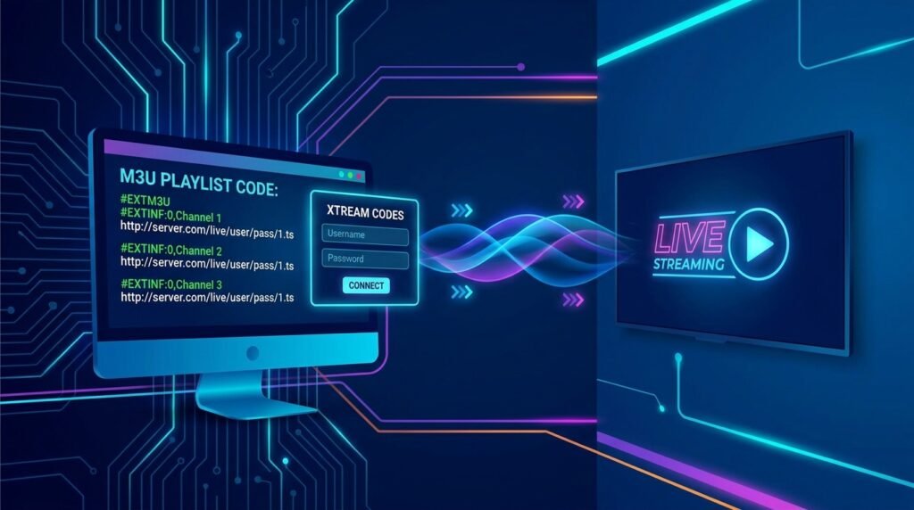 Adding IPTV subscription M3U URL and Xtream Codes in TiviMate player