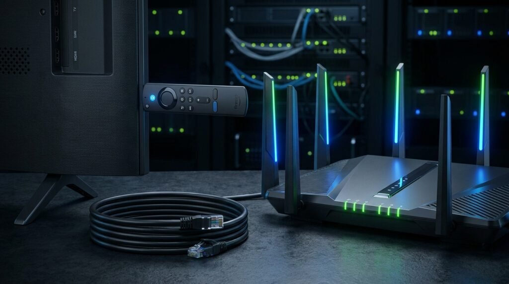 Amazon Firestick 4K Max and router setup for IPTV Firestick no buffering performance