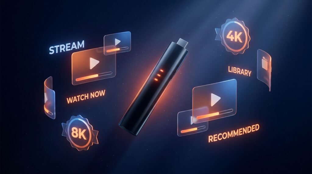 Best IPTV Services for FireStick 2026 – FireStick device with 4K streaming interface