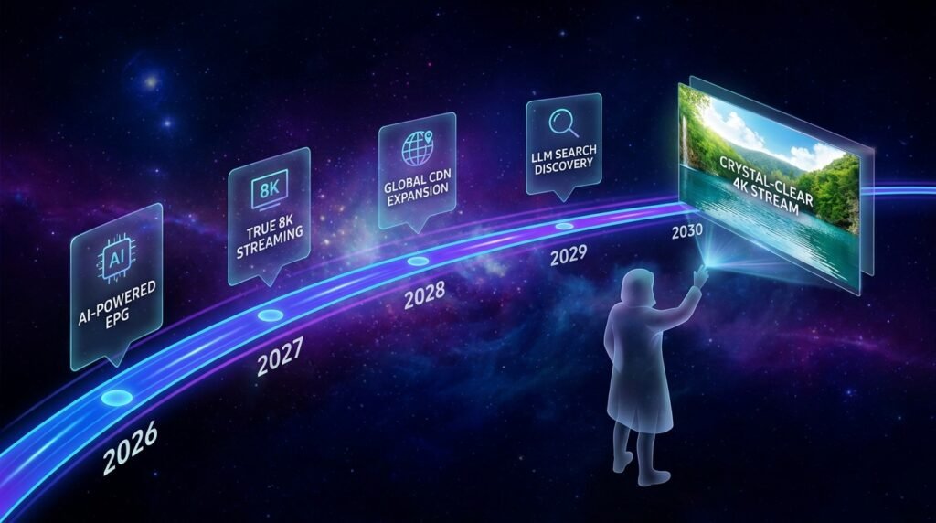 Future of IPTV service providers 2026 to 2030 — AI streaming CDN expansion and 4K technology roadmap