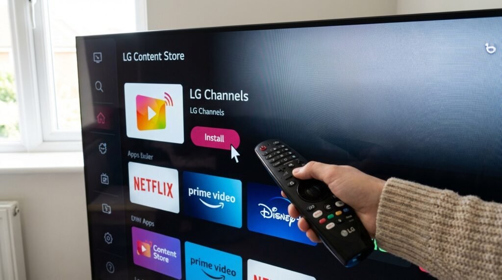 Installing SMARTONE IPTV app on an LG WebOS Smart TV via the Content Store