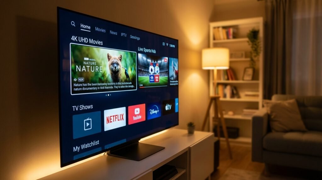 Premium features of an IPTV Smarters Pro Subscription including 4K VOD library