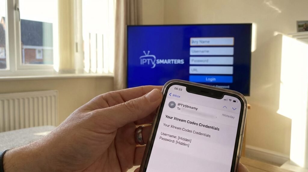 Step-by-step setup and credential entry for an IPTV Smarters Pro Subscription