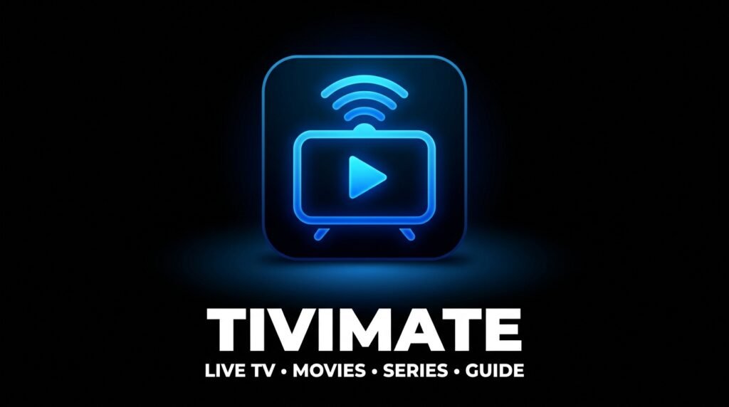 TiviMate IPTV Player interface showing live TV guide on smart TV