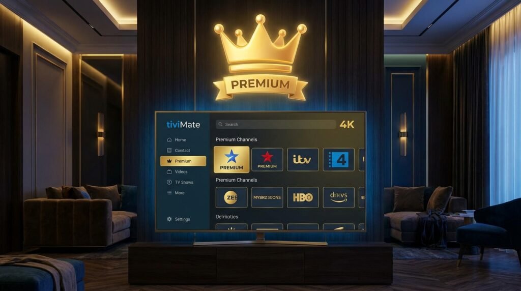 TiviMate Premium subscription unlock screen on Android TV