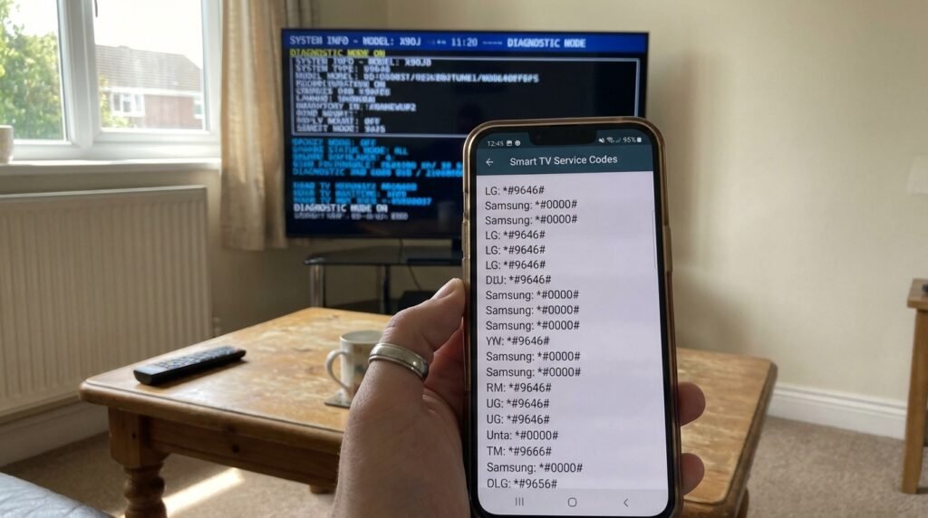 Using service menu codes for Smarton TV diagnostic and setup