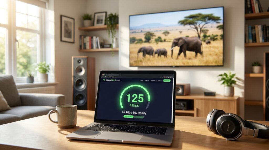 Verifying connection speed on SpeedNord for a buffer-free 4K subscription experience