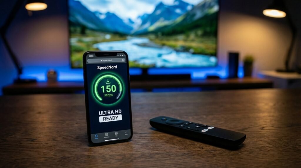 Verifying internet speed on SpeedNord for optimal Android TV IPTV performance